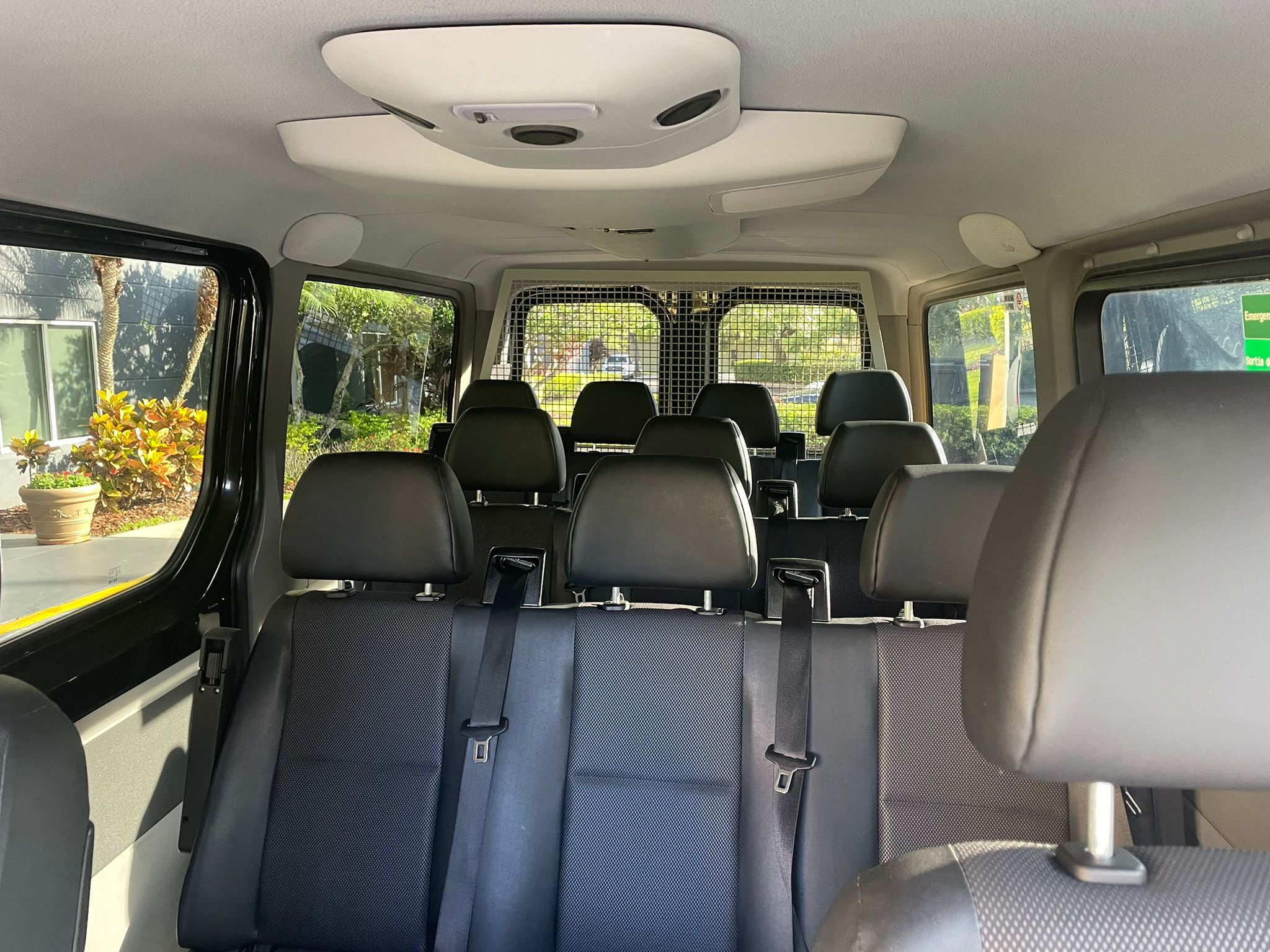 interior Mercedes Benz Van, interior for 10 passengers.